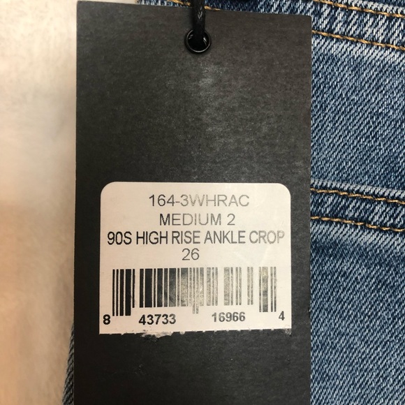 Re/Done Levis Blue Jeans Women, Size 26, Blue-Medium 2, 90s High Rise Ankle Crop - Picture 7 of 13